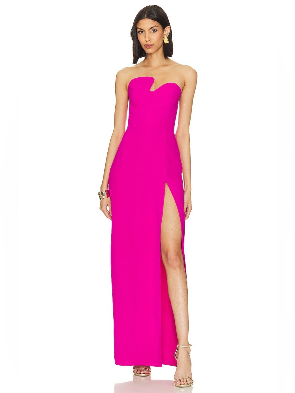 X Revolve Strapless Puzzle Gown